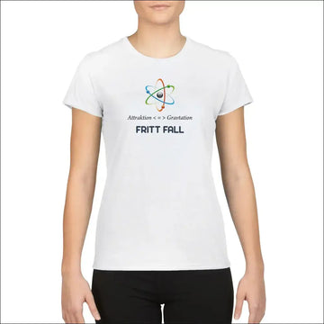 Aktivitets T-shirt Fritt Fall med Atomsymbol - Print Material