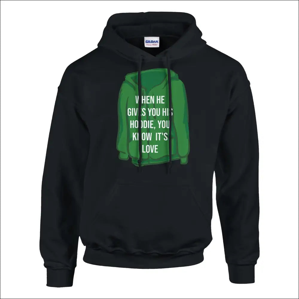 Dejting Hoodie med Budskap för Singlar och Par - S / Svart - Print Material