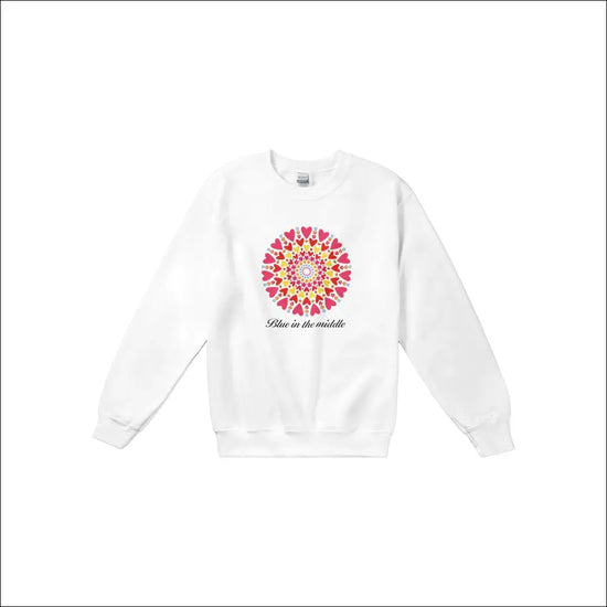 Matchande Sweatshirts med ornamental cirkel av hjärtan - Print Material