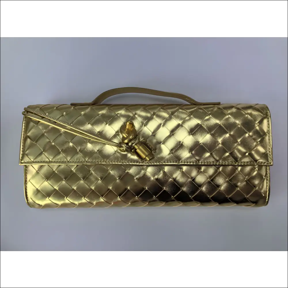 Elegant Afton Style Clutch i Guld Svart Silver - 31*7*14cm - mutual