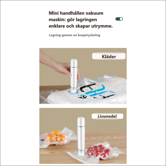 Elegant Vakuumpump för Förvaring av Kläder och Mat - [Vit] förvaring - mutual