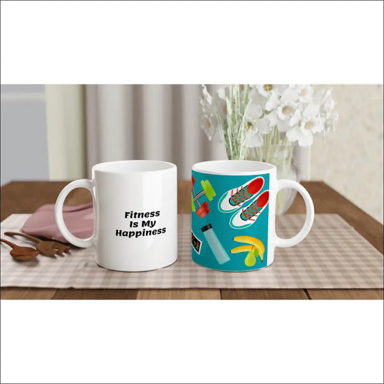 Fitness Mugg med Träning Grafik för Kaffe till Gymmet - Premium Print Material from Picatshirt - Just 229 kr! Shop now at Picatshirt