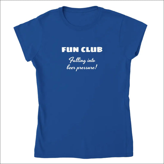 FUN CLUB Falling into Beer Pressure T-shirt för kvinnor - Print Material