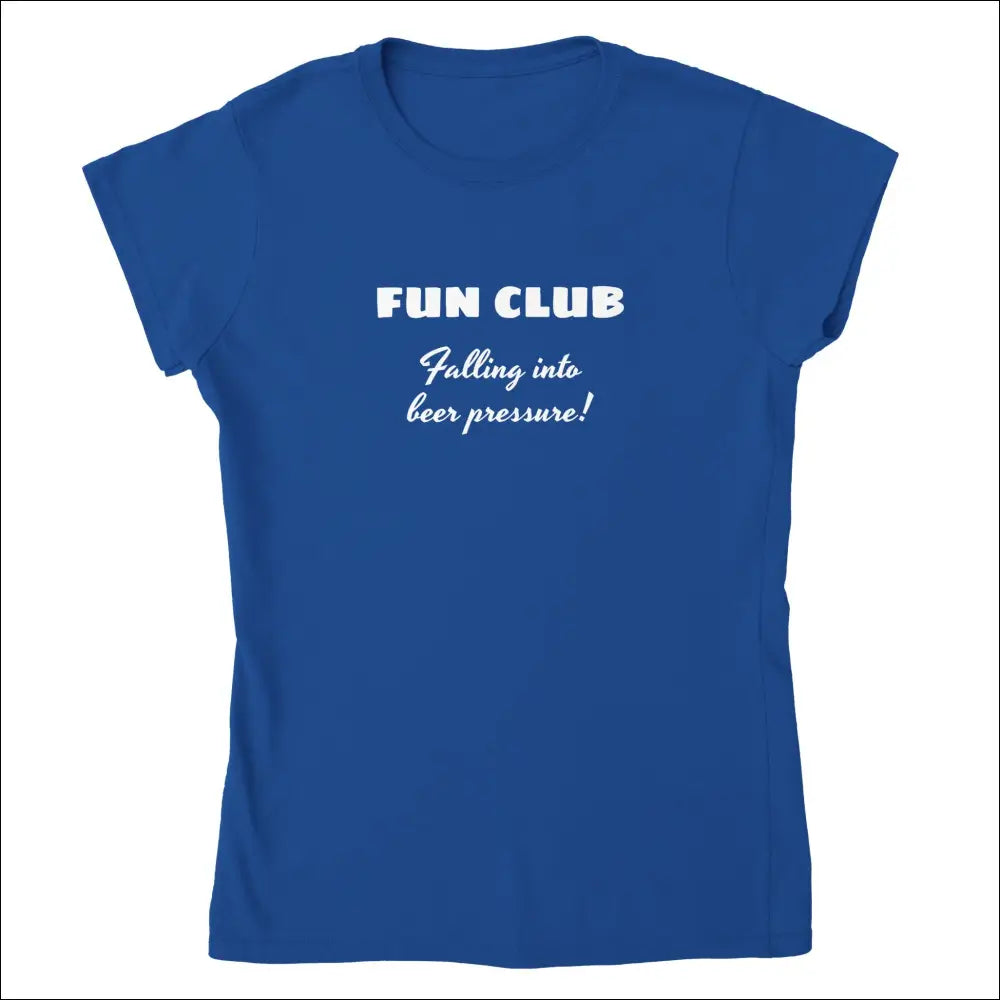 FUN CLUB Falling into Beer Pressure T-shirt för kvinnor - Print Material