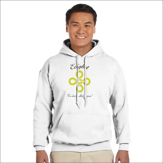 Infinity Style Vit Hoodie med Oändlighetstecken - S / Print Material