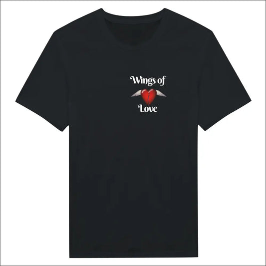 Klassisk T-shirt Wings of Love hjärtat med vingar - Print Material