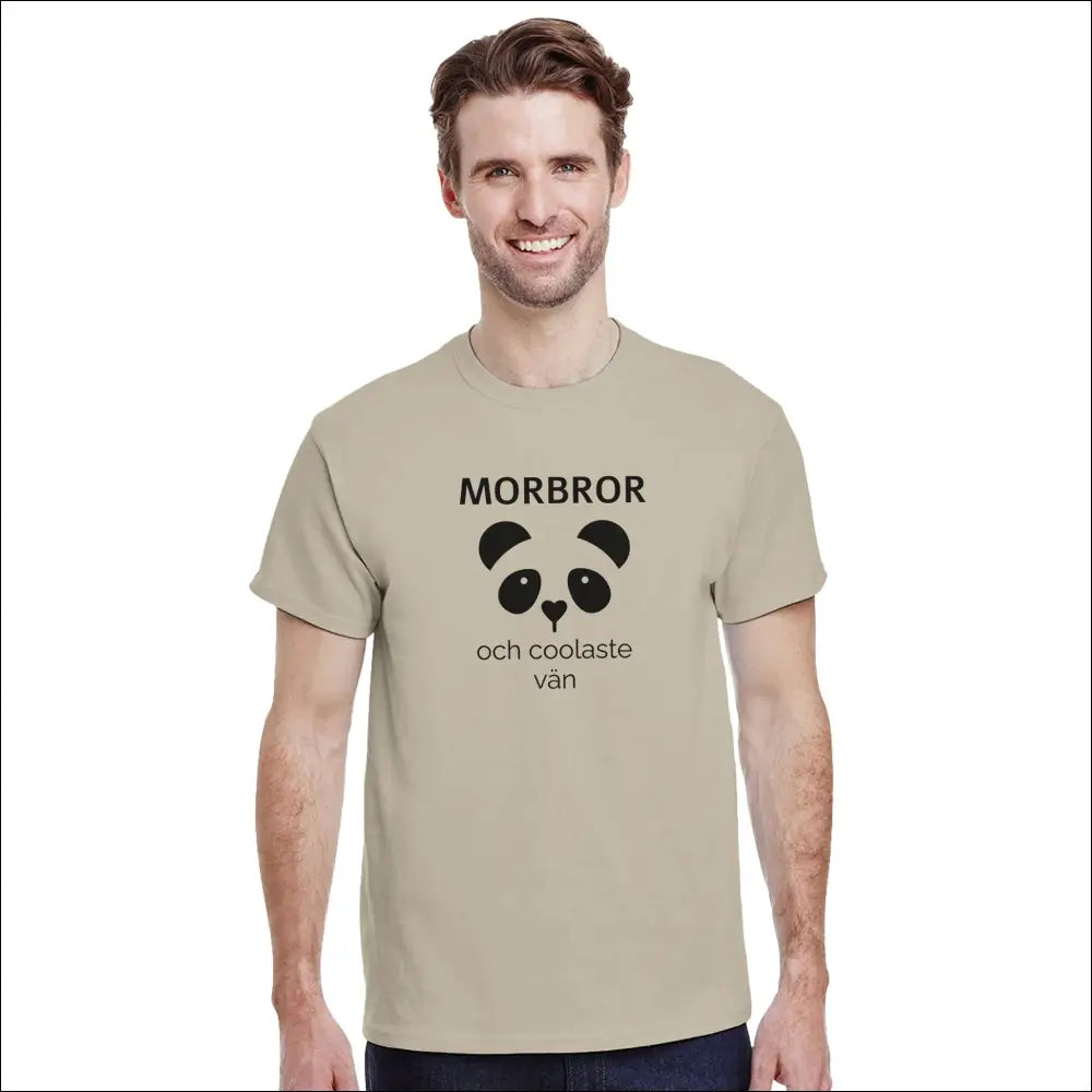 Morbror T-shirt med Panda Motiv | Klassisk Passform - Print Material