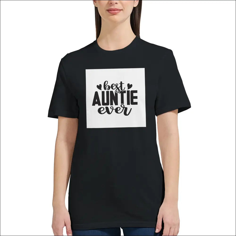 Moster T-shirt Best Auntie Ever i modernt design - Print Material