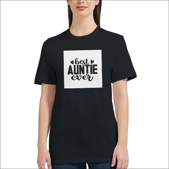 Moster T-shirt Best Auntie Ever i modernt design - S - Print Material