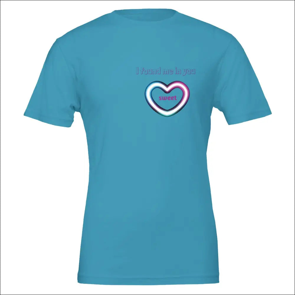 Premium Unisex T-shirt till Sweetheart - 2XL / Aqua - Print Material