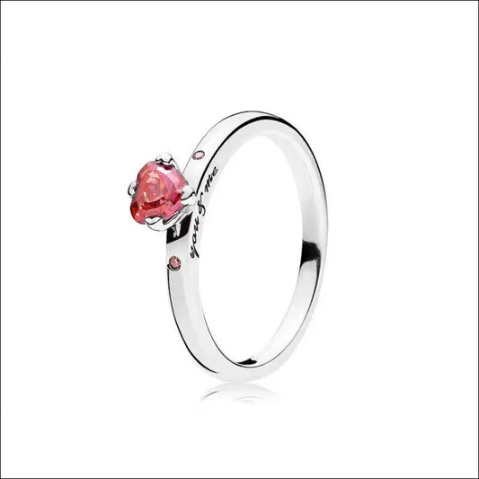 Silverring i Sterling Silver med Rosa Romantisk Sten - 5 - mutual