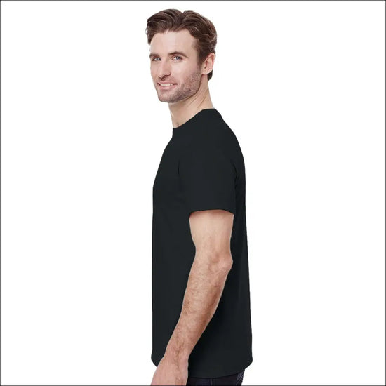 Svart t-shirt med modern design Du Lever Bara En Gång - Premium Print Material from Picatshirt - Just 250 kr! Shop now at Picatshirt