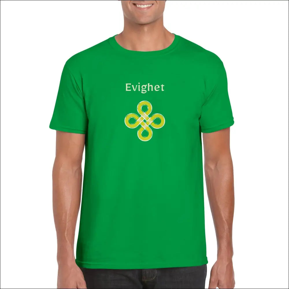 Tidlös T-shirt med Evighetssymbolen – Fira Livets Större Helhet - Irish Green / S - Print Material