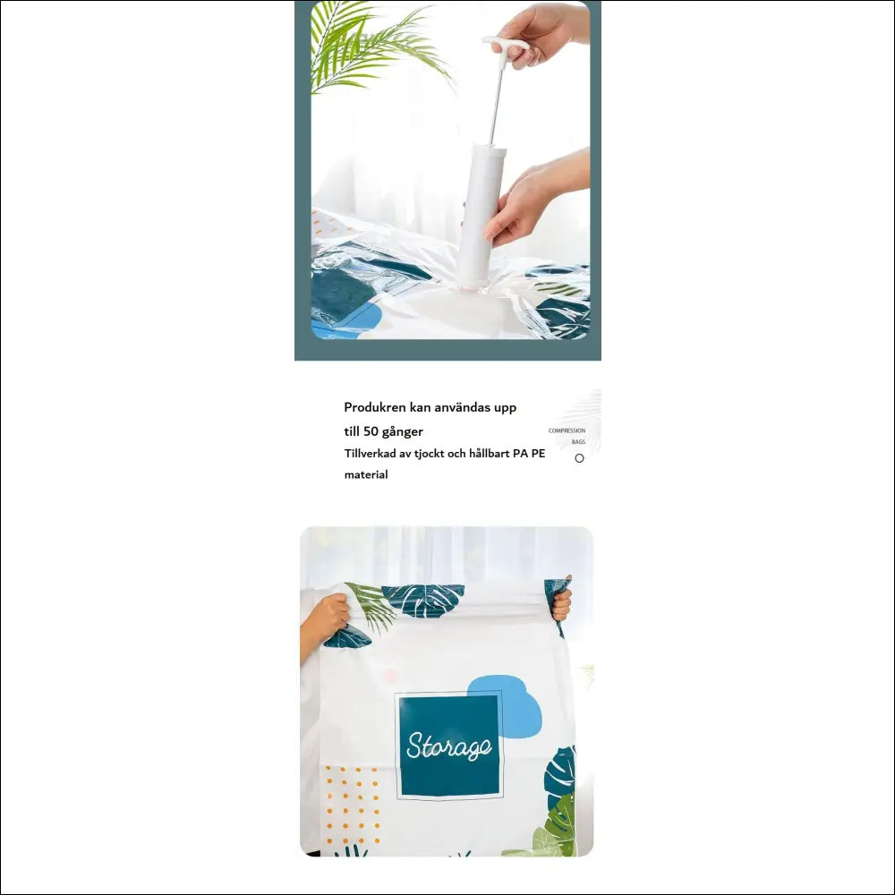 Vakuumpåsar för förvaring av textilier - Premium mutual from mutualdropshopping - Just 70 kr! Shop now at Picatshirt