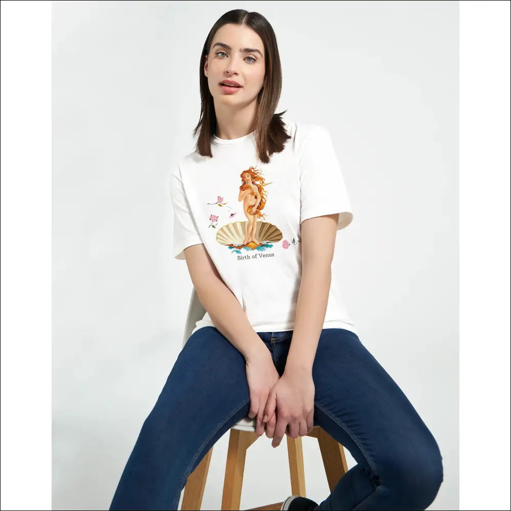 Venus T-shirt inspirerad av Sandro Botticellis Födelsen av Venus - Premium Print Material from Picatshirt - Just 279 kr! Shop now at Picatshirt