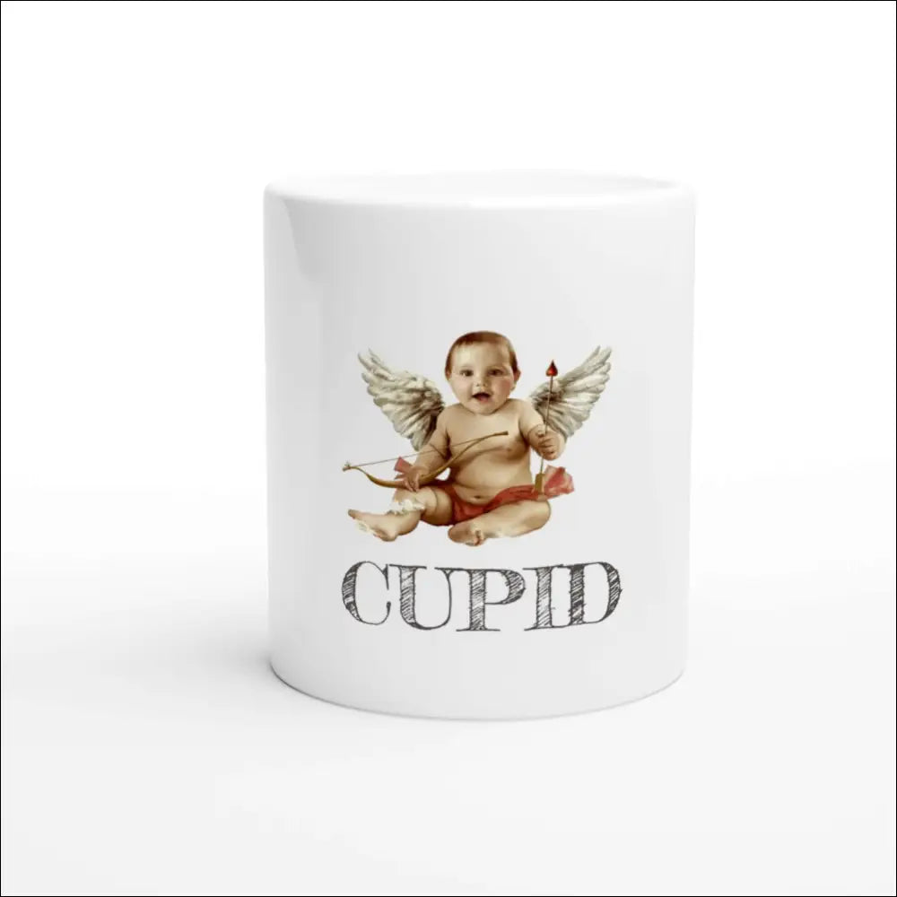 Vit keramisk 11 oz vattenmugg till kök &  badrum - Baby Cupid - Premium Print Material from Picatshirt - Just 220 kr! Shop now at Picatshirt