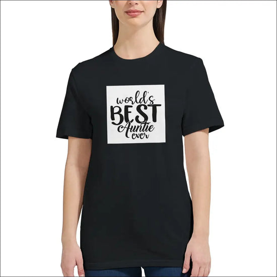 Worlds Best Auntie, Klassisk T-shirt - Premium Print Material from Picatshirt - Just 299 kr! Shop now at Picatshirt