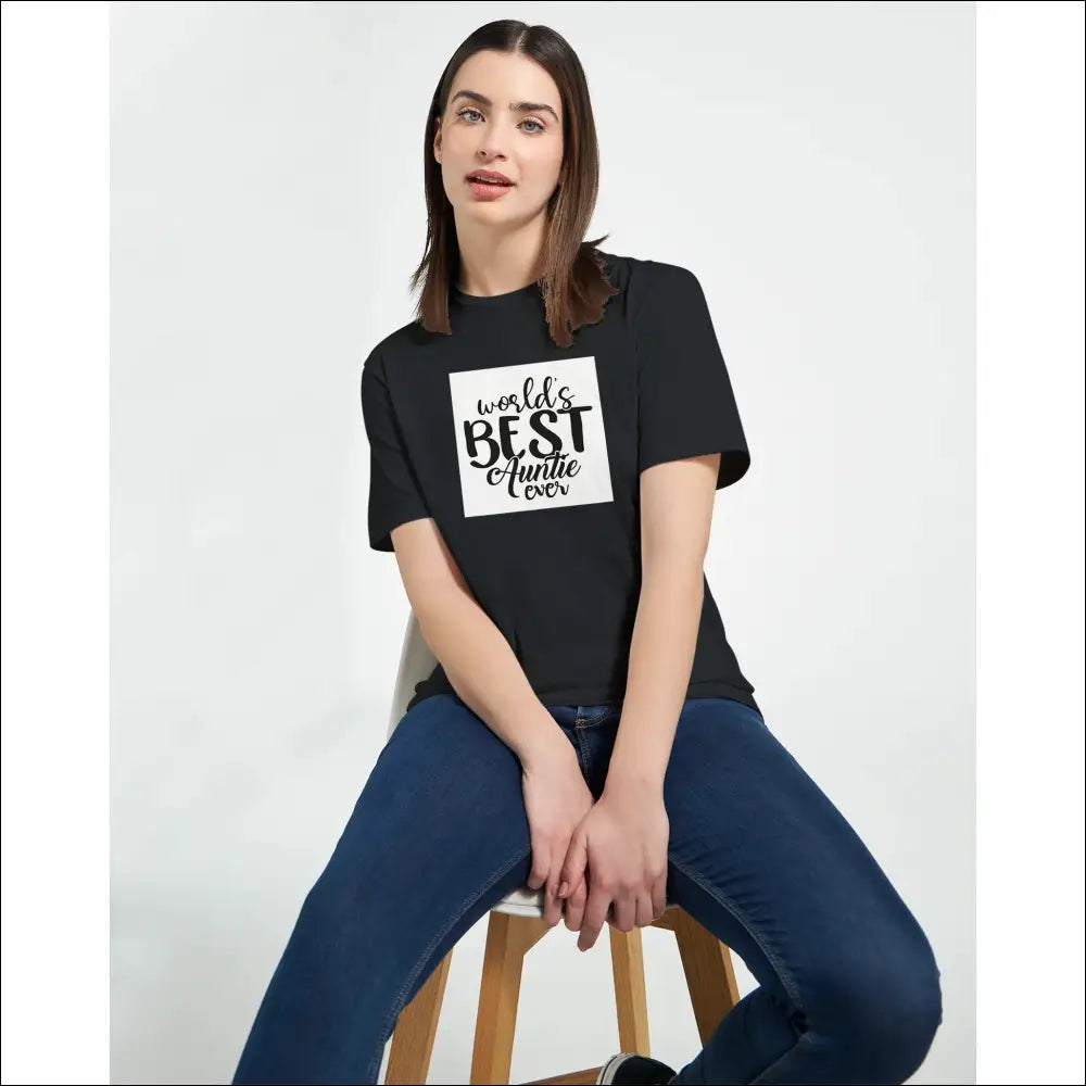 Worlds Best Auntie, Klassisk T-shirt - Premium Print Material from Picatshirt - Just 299 kr! Shop now at Picatshirt