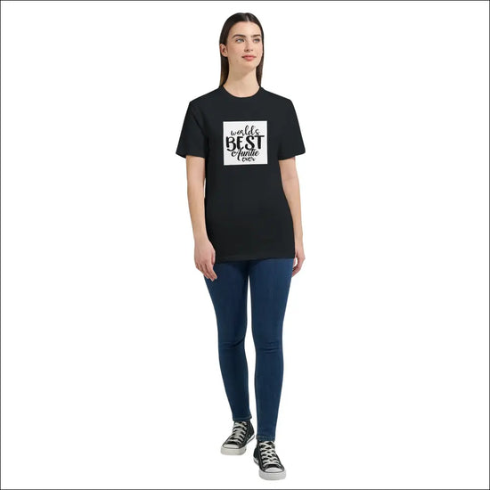 Worlds Best Auntie, Klassisk T-shirt - Premium Print Material from Picatshirt - Just 299 kr! Shop now at Picatshirt